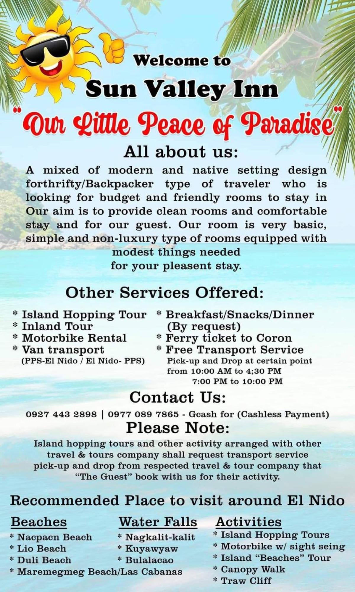 Sun Valley Backpackers Inn El Nido Kültér fotó